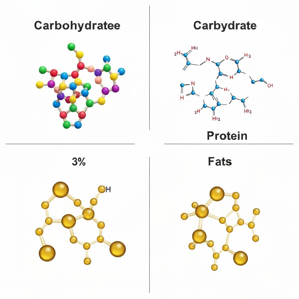 Three macronutrient categories illustrated