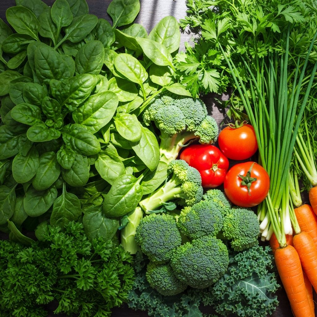 Colorful vegetables rich in micronutrients
